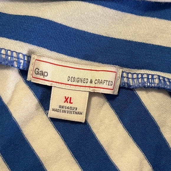 Bundle 2 Gap Maxi Skirt Striped XL Flowy Soft Fold Over Navy/Bright Blue Modest - Picture 6 of 16